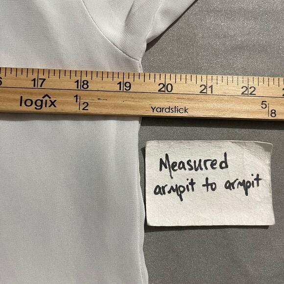 Decree Sheer Button Up Shirt Size Medium Office Siren Ethereal Preppy Y2K Top - Picture 10 of 11